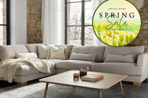 Brandon Corner Sofa in neutral fabric